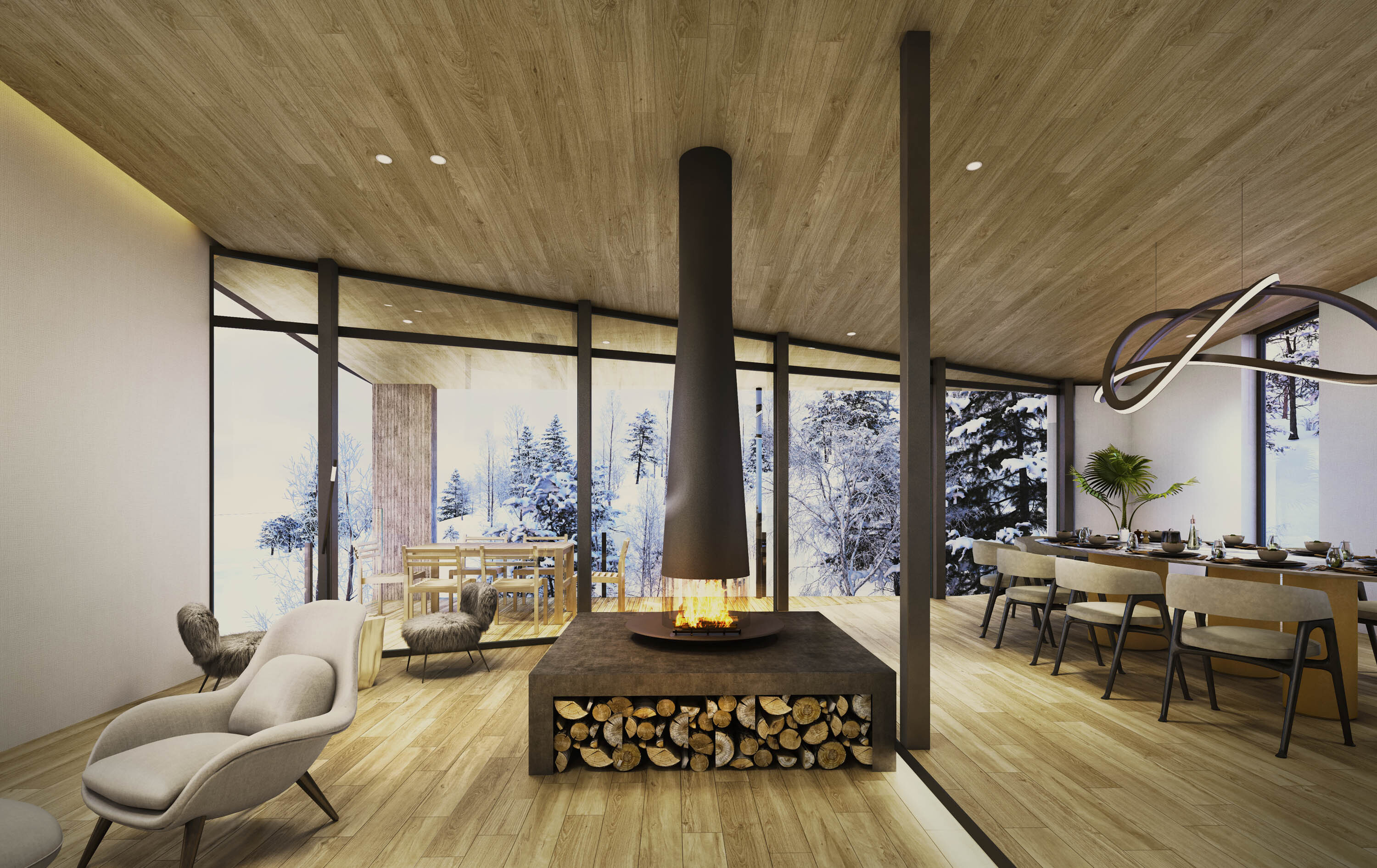 HC house LD fireplace